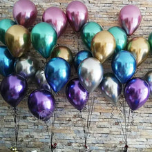 Load image into Gallery viewer, 10pcs 5/10/12inch Glossy Metal Pearl Latex Balloons Thick Chrome Metallic Colors helium Air Balls Globos Birthday Party Decor

