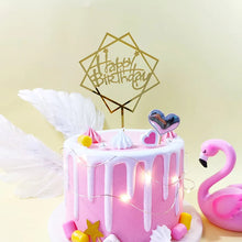 Load image into Gallery viewer, 10pcs Multiple Styles Happy Birthday Cake Topper black Gold Cake Toppers Baby Shower Cake Birthday Party Cake Flag Decorations
