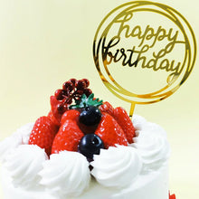 Load image into Gallery viewer, 10pcs Multiple Styles Happy Birthday Cake Topper black Gold Cake Toppers Baby Shower Cake Birthday Party Cake Flag Decorations
