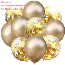 Load image into Gallery viewer, 10pcs/lot Glitter Confetti Latex Balloons Romantic Wedding Decoration Baby Shower Birthday Party Decor Clear Air Balloons
