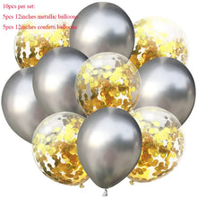 Load image into Gallery viewer, 10pcs/lot Glitter Confetti Latex Balloons Romantic Wedding Decoration Baby Shower Birthday Party Decor Clear Air Balloons
