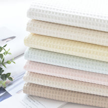 Load image into Gallery viewer, 110x50cm Pure Cotton Solid Color Thick Walf Checks Fabric, Making Hotel Bathrobe Pajamas Absorbent Breathable Handmade DIY Cloth
