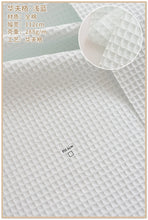 Load image into Gallery viewer, 110x50cm Pure Cotton Solid Color Thick Walf Checks Fabric, Making Hotel Bathrobe Pajamas Absorbent Breathable Handmade DIY Cloth
