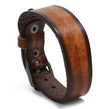 Load image into Gallery viewer, Retro Cattle Leather Bracelet Simple Men's Leather Ornament

