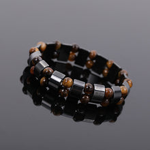 Load image into Gallery viewer, Haematite Tiger-Eye Bracelet Handmade Beaded Adult Men's Trendy Bracelet
