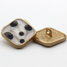 Load image into Gallery viewer, 5pcs/set Metal Button Pearl Square Buckle French Sweater Coat Decoration Button

