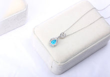 Load image into Gallery viewer, Women's Pendant S925 Silver Necklace Blue Crystal Pendant for girls
