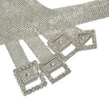 Load image into Gallery viewer, Diamond Band 9 Rows Full Rhinestone Inlaid Belt Fashion Matching Clothing Belt
