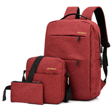 Load image into Gallery viewer, Three-piece men's large sports travel bag with nylon backpack
