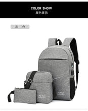 Load image into Gallery viewer, Large Sport Swagger Bag Fashionable Backpack Black Grey
