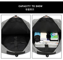 Load image into Gallery viewer, Three-piece men's large sports travel bag with nylon backpack

