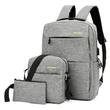 Load image into Gallery viewer, Three-piece men's large sports travel bag with nylon backpack
