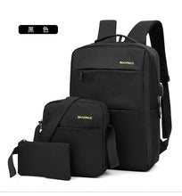 Load image into Gallery viewer, Three-piece men's large sports travel bag with nylon backpack
