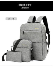 Load image into Gallery viewer, Three-piece men's large sports travel bag with nylon backpack
