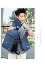 Load image into Gallery viewer, Large Sport Swagger Bag Fashionable Backpack Black Grey
