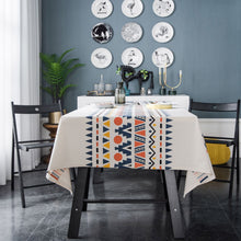 Load image into Gallery viewer, Cotton Linen Tablecloth Geometric Multi-Color Printing  for Rectangular Square Dining Table
