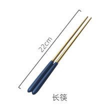 Load image into Gallery viewer, Ceramic Fruit Fork Coffee Spoon Stainless Steel Tableware Moon Cake Knife Fork Dark Green Steak Knife, Fork and Spoon
