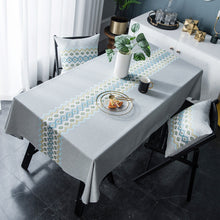 Load image into Gallery viewer, Embroidery Embroidery Table Cloth Cotton Linen Solid Color Tablecloth
