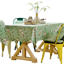 Load image into Gallery viewer, Green Cotton Tablecloth Green Shivering Tablecloth
