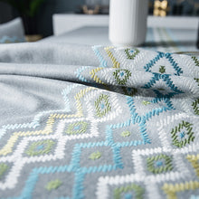 Load image into Gallery viewer, Embroidery Embroidery Table Cloth Cotton Linen Solid Color Tablecloth
