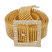 Load image into Gallery viewer, Diamond Band 9 Rows Full Rhinestone Inlaid Belt Fashion Matching Clothing Belt

