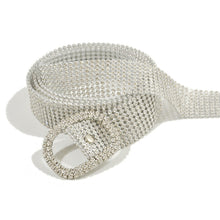Load image into Gallery viewer, Diamond Band 9 Rows Full Rhinestone Inlaid Belt Fashion Matching Clothing Belt
