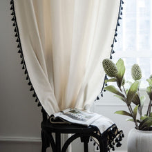 Load image into Gallery viewer, Solid Color Half Shade Curtain White Simple Partition Curtain Transparent Curtain
