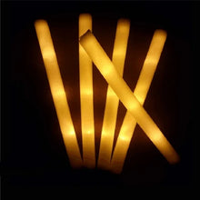 Load image into Gallery viewer, 12/15/30/60Pcs/Lot Glow Sticks Bulk Colorful LED Foam Stick Glow Sticks Cheer Tube RGB LED Glow in the Dark Light for Xmas Party
