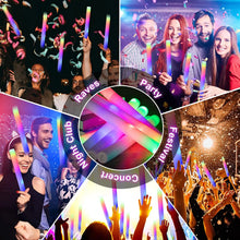 Load image into Gallery viewer, 12/15/30/60Pcs/Lot Glow Sticks Bulk Colorful LED Foam Stick Glow Sticks Cheer Tube RGB LED Glow in the Dark Light for Xmas Party
