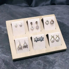 Load image into Gallery viewer, 12 Bit Fashion Wood DIY Storage Jewelry Tray Earring Display Cards Ring Bracelet Gift Box Jewellery Organizer Earring Holder
