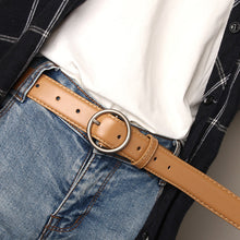 Load image into Gallery viewer, Korean Style round Buckle Pants Belt Student Jeans All-Match Women's Belt
