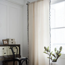 Load image into Gallery viewer, Solid Color Half Shade Curtain White Simple Partition Curtain Transparent Curtain
