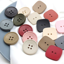 Load image into Gallery viewer, 10Pcs/Set Coat Buttons Buttons Square round Double Sided Cotton Cashmere Trench Coat Candy Color Buttons
