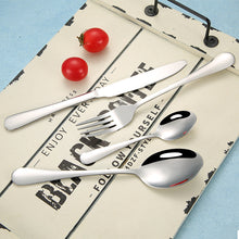 Load image into Gallery viewer, Tableware Four Main Pieces Gold-Plated Magic Color Table Knife Spoon Fork Tea Spoon Gift Set
