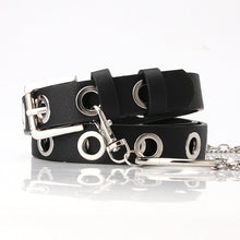 Load image into Gallery viewer, Circle Chain Full Hole Belt Women's Simple All-Match Punk Concave Style Pants Belt Retro
