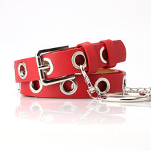 Load image into Gallery viewer, Circle Chain Full Hole Belt Women's Simple All-Match Punk Concave Style Pants Belt Retro
