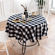 Load image into Gallery viewer, Red and Black Plaid Tablecloth Party Decoration round Table Cloth
