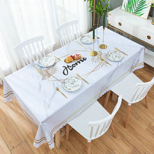 Load image into Gallery viewer, Tablecloth Waterproof Heat Proof and Oil-Proof Disposable Simple PVC Dining Table Cushion Coffee Table Tablecloth Household
