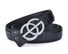 Load image into Gallery viewer, Cross Pattern Belt Simple Fashion Children's Leather Belt Student Decoration Thin Belt
