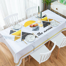Load image into Gallery viewer, Tablecloth Waterproof Heat Proof and Oil-Proof Disposable Simple PVC Dining Table Cushion Coffee Table Tablecloth Household
