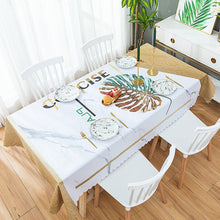 Load image into Gallery viewer, Tablecloth Waterproof Heat Proof and Oil-Proof Disposable Simple PVC Dining Table Cushion Coffee Table Tablecloth Household
