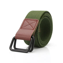 Load image into Gallery viewer, Canvas Belt Youth Student Jeans Pant Belt Double Ring Buckle Men's Tooling Characteristic Belt
