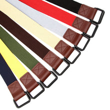 Load image into Gallery viewer, Canvas Belt Youth Student Jeans Pant Belt Double Ring Buckle Men's Tooling Characteristic Belt
