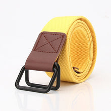 Load image into Gallery viewer, Canvas Belt Youth Student Jeans Pant Belt Double Ring Buckle Men's Tooling Characteristic Belt
