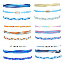 Load image into Gallery viewer, American West Coast Style Ins Style Shell Wax Line Hand Weaving Bracelet Three-Piece Set

