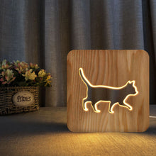 Load image into Gallery viewer, Animal Cat Shape Christmas Night Light 3D LED Stereo Lamp Bedroom Decorative Light
