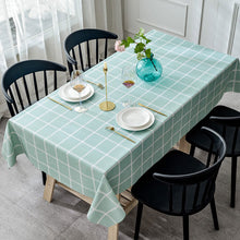 Load image into Gallery viewer, Tablecloth Waterproof and Oilproof and Heatproof PVC Plaid Pattern
