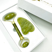 Load image into Gallery viewer, Natural Jade Massage Roller Xiuyan Jade Beauty Stick Facial Beauty Container Jade Push
