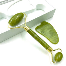 Load image into Gallery viewer, Natural Jade Massage Roller Xiuyan Jade Beauty Stick Facial Beauty Container Jade Push
