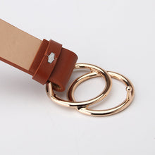 Load image into Gallery viewer, Belt round Buckle Alloy Snap Belt Student Minimalist Pant Belt Sweater Coat Decoration
